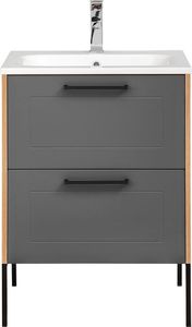 Comad Szafka pod umywalkę MODUO / MADERA GREY 820 grafitowa/dąb 60 stojąca i wisząca COMAD 3