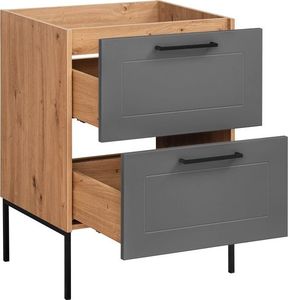 Comad Szafka pod umywalkę MODUO / MADERA GREY 820 grafitowa/dąb 60 stojąca i wisząca COMAD 7