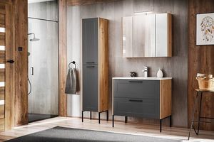 Comad Szafka pod umywalkę MODUO / MADERA GREY 820 grafitowa/dąb 60 stojąca i wisząca COMAD 9