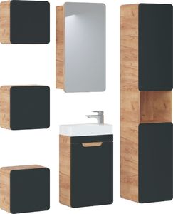 Comad Szafka łazienkowa ARUBA COSMOS 35 cm grafit/dąb wisząca mała COMAD 2