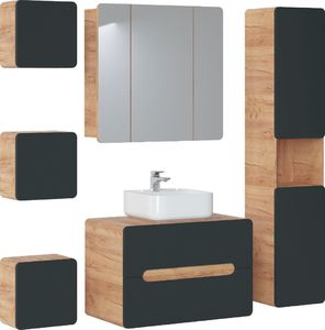 Comad Szafka łazienkowa ARUBA COSMOS 35 cm grafit/dąb wisząca mała COMAD 4