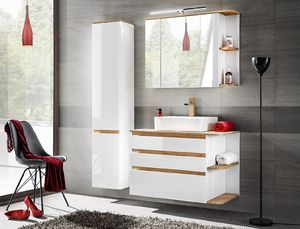 Comad Szafka łazienkowa PLATINUM 94 cm biała z lustrem wisząca COMAD 3