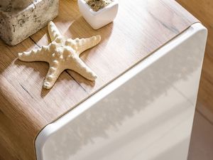 Comad Szafka łazienkowa ARUBA 35 cm biała/dąb wisząca mała COMAD 5