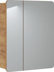 Comad Szafka łazienkowa ARUBA 60 cm dąb z lustrem wisząca COMAD 1