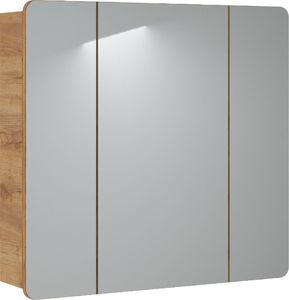 Comad Szafka łazienkowa ARUBA 80 cm dąb z lustrem wisząca szeroka COMAD 1