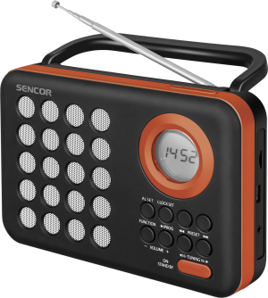 Radio Sencor Cyfrowe SRD 220BOR USB, MP3, czerwono-czarne 1