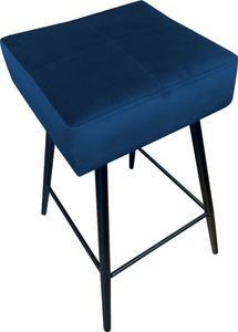 Atos Hoker OLIMP VELVET granatowy na czarnych metalowych nogach ATOS 2