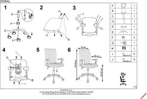 Krzesło biurowe Halmar Doral Zielone 2