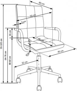 Krzesło biurowe Halmar Gonzo 3 Szare 3