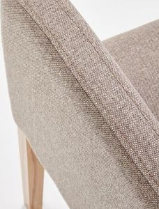 Halmar Fotel FILO beżowy dąb miodowy tapicerowany z przeszyciami HALMAR 4