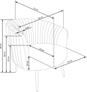Halmar Fotel CROWN ciemno zielony velvet na złotych nóżkach HALMAR 11