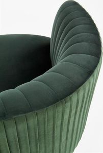 Halmar Fotel CROWN ciemno zielony velvet na złotych nóżkach HALMAR 4