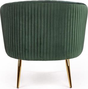 Halmar Fotel CROWN ciemno zielony velvet na złotych nóżkach HALMAR 10