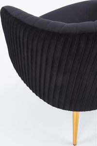 Halmar Fotel CROWN czarny z przeszyciami w stylu glamour HALMAR 4