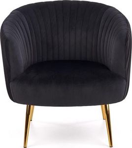 Halmar Fotel CROWN czarny z przeszyciami w stylu glamour HALMAR 5