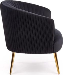 Halmar Fotel CROWN czarny z przeszyciami w stylu glamour HALMAR 7