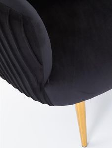 Halmar Fotel CROWN czarny z przeszyciami w stylu glamour HALMAR 9