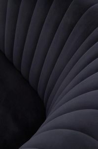 Halmar Fotel CROWN czarny z przeszyciami w stylu glamour HALMAR 10