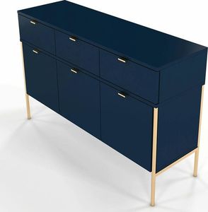 Skandica Komoda POLKA granatowa z szafkami w stylu glamour Skandica 4