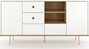 Skandica Komoda HARMONI biała z szufladami do salonu 3