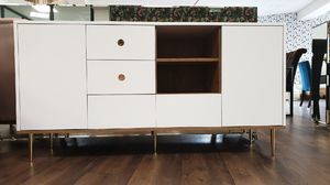 Skandica Komoda HARMONI biała z szufladami do salonu 6