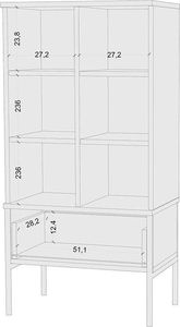 Skandica Komoda POLKA granatowa wysoka z szufladą 8