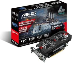 Karta graficzna Asus Radeon R7 360 OC 2GB DDR5 PX (128 Bit), 2DVI/HDMI/DP (R7360-OC-2GD5) 3