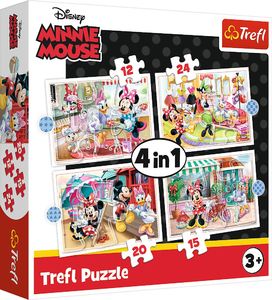 Trefl Puzzle 4w1 Minnie z przyjaciółmi (34355) 1