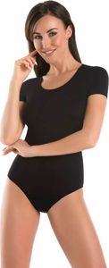 Teyli Body damskie klasyczne okrągły dekolt Shirty Czarny XL 1