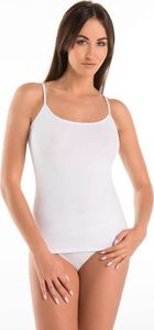Teyli Koszulka na ramiączkach bawełniana Top Melisa biała Biały XS 1