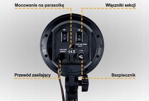 Lampa studyjna LAMPA SOFTBOX 50X70, 4X85W STATYW 230CM 8