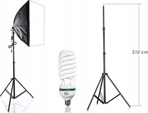 Lampa studyjna LAMPA SOFTBOX 50X70 400W ŚWIATŁA CIĄGŁEGO +STATYW 6