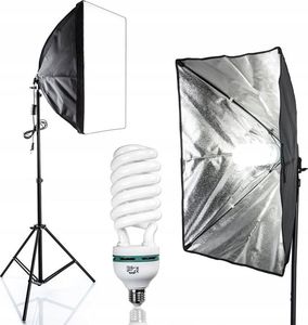 Lampa studyjna LAMPA SOFTBOX 50X70 400W ŚWIATŁA CIĄGŁEGO +STATYW 7