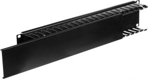 NetRack Kanał kablowy 19"/2U z pokrywą Czarny (119-001-010-005) 2