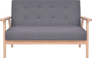 Elior 2-osobowa ciemnoszara sofa retro - Vita 2X 4