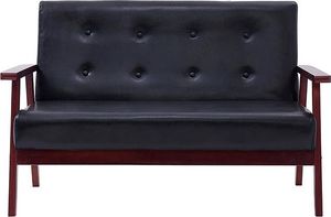 Elior 2-osobowa czarna sofa retro - Vita 2X 5