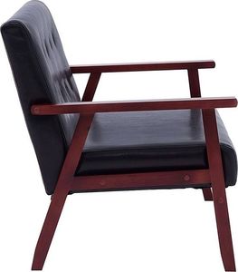 Elior 2-osobowa czarna sofa retro - Vita 2X 6