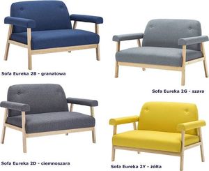 Elior 2-osobowa sofa tapicerowana Eureka 2B - granatowa 9