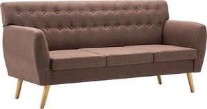 Elior 3-osobowa brązowa sofa pikowana - Lilia 1