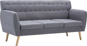 Elior 3-osobowa jasnoszara sofa pikowana - Lilia 1