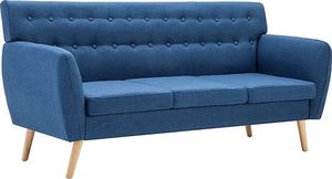 Elior 3-osobowa niebieska sofa pikowana - Lilia 1