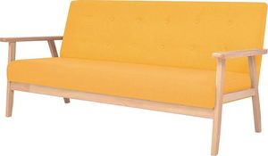 Elior 3-osobowa żółta sofa retro - Vita 3X 1