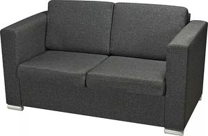 Elior Dwuosobowa ciemnoszara sofa loftowa - Sigala 2Q 1