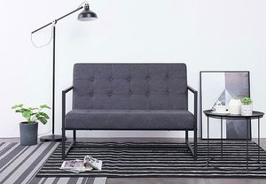 Elior Dwuosobowa grafitowa sofa - Mefir 3