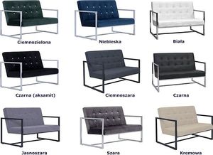 Elior Dwuosobowa grafitowa sofa - Mefir 10