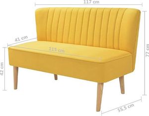Elior Romantyczna sofa Shelly - żółta 3