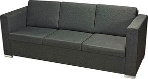 Elior Trzyosobowa ciemnoszara sofa loftowa - Sigala 3Q 1