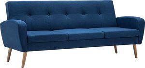 Elior Trzyosobowa sofa pikowana niebieska - Anita 3Q 1