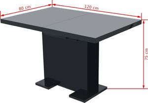 Elior Czarny stół rozkładany Kangos 9