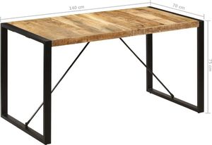 Elior Industrialny stół z mango 70x140 Veriz 2X 12